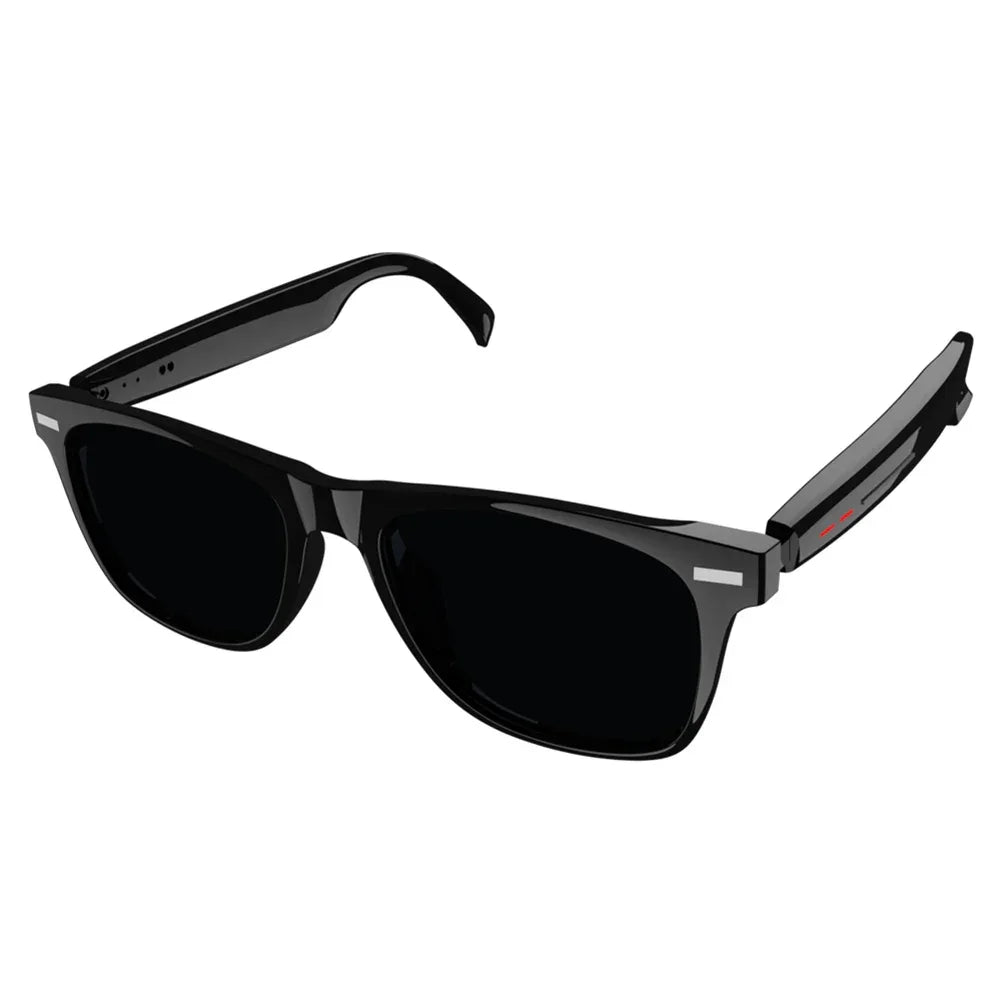 Smart Glasses Remote Shooting Outdoor Sport Glasses with Camera Open Ear Sound Mic & Speakers Wearable Eyeglass for Men & Woman - Evallys.com