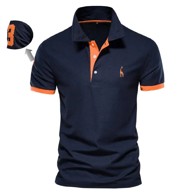 AIOPESON Embroidery 35% Cotton Polo Shirts for Men Casual Solid Color Slim Fit Mens Polos New Summer Fashion Brand Men Clothing - Evallys.com
