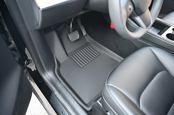 NovaAcc For Tesla Floor Mats Model Y 2017-2024 Left Rudder All Weather Waterproof Trunk Mats Cargo Liner Trunk Accessories - Evallys.com # #