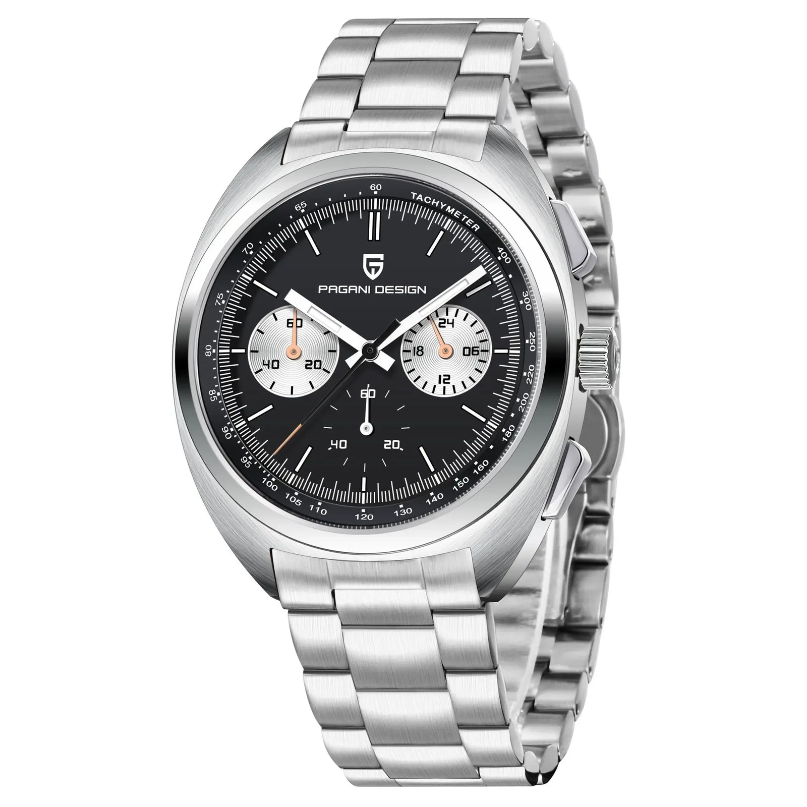 PAGANI DESIGN 2024 New Panda Dial Men Watches Luxury Quartz Watch For Men Japan VK63 Sport Chronograph Sapphire glass Wristwatch - Evallys.com