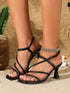 Women's Sandals Square Open Toe Kitten Heels Strappy Ankle Strap Sandals for Women Comfort Dress Party Shoes - Evallys.com