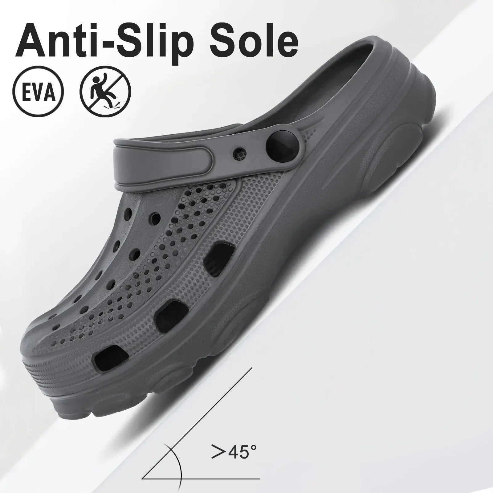 Comwarm Men’s Clogs – Breathable Non-Slip Garden & Beach Sandals - Evallys.com