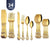 Golden Stainless Steel Cutlery Set Royal European Spoon Fork Complete Tableware Retro Design Dishwasher Safe Elegant Flatware