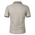 New Men's Short Sleeve Polo Shirts Solid Color Casual T-shirt Summer Trendy Breathable Loose Basic Splice Top Pockets Men Shirts - Evallys.com