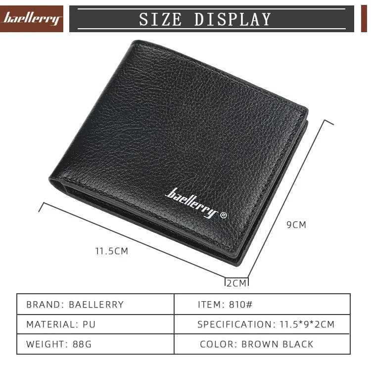 Men RFID Wallets New Short Card Holder Simple Style Male Purses Photo Holder Small Coin Bag Bifold Wallet Pocket For Men - Evallys.com
