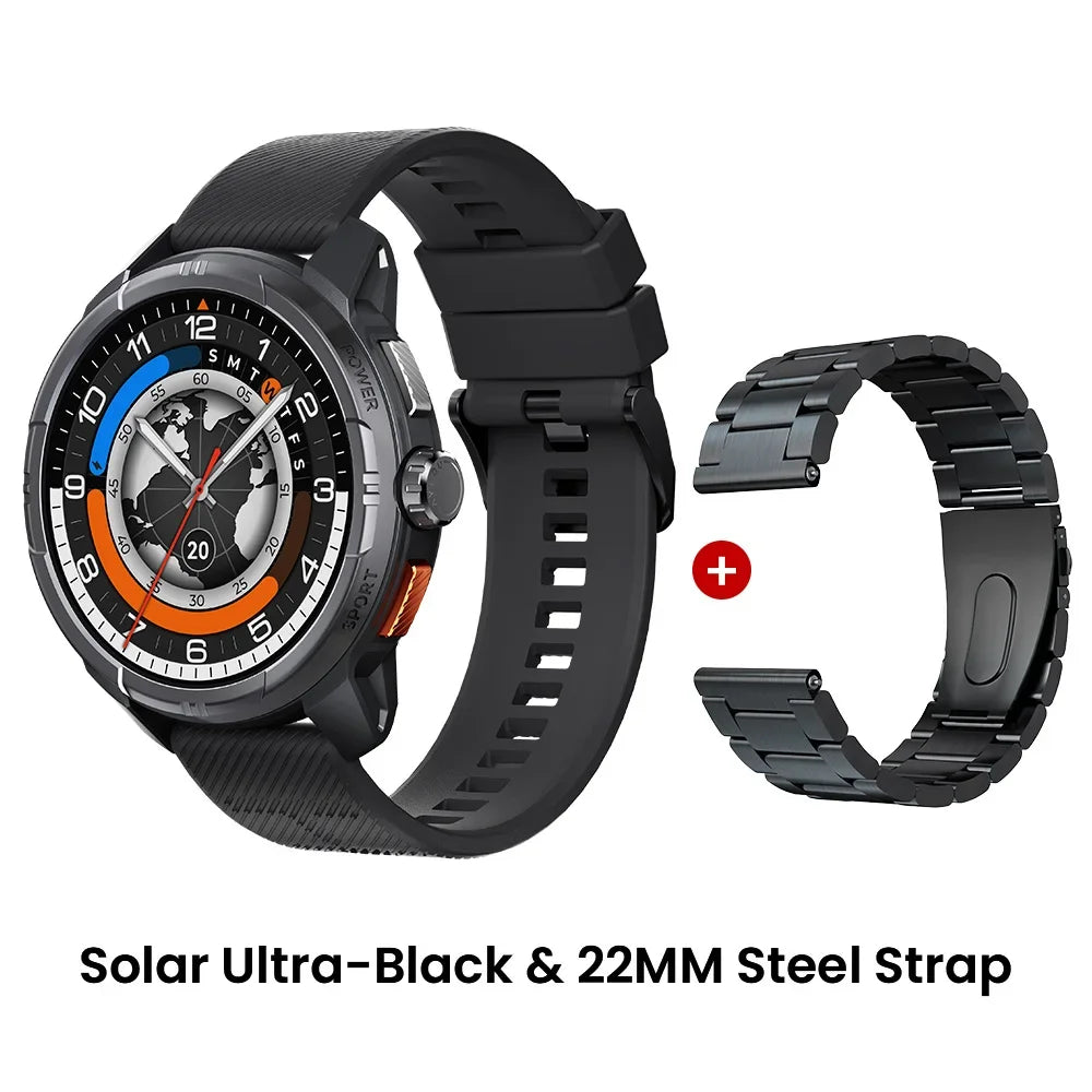HAYLOU Solar Ultra GPS Smart Watch 1.6” AMOLED Display 60Hz Refresh Rate Bluetooth Calls 5ATM Water Resistance Sports Smartwatch - Evallys.com