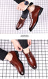Mens Leather Dress Shoes Men's Formal Social Male Shoe Casual Business Pointed Toe Luxury Party Designer Shoes for Men - Evallys.com