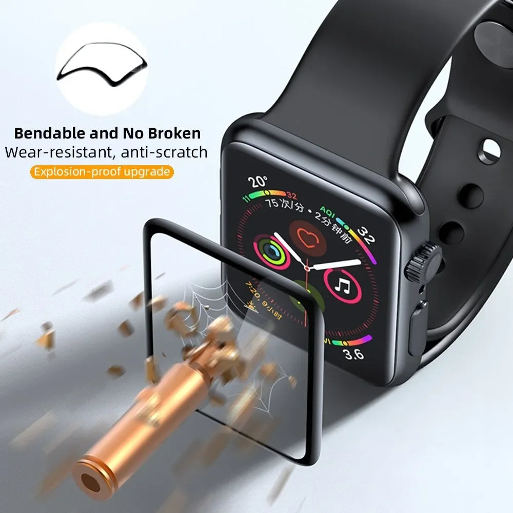3D Film Screen Protector For Apple Watch ultra 49mm Serie 7/8 41mm 45mm 42/38mm (Not Tempered Glass) iwatch 6 5 4 3 Se 40mm 44mm - Evallys.com