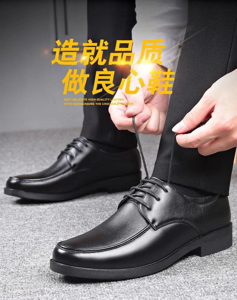 Mens Dress Shoes Men's Formal Original Leather Italian Skin Shoes for Men Elegant Casual Business Luxury Social Male Shoe - Evallys.com