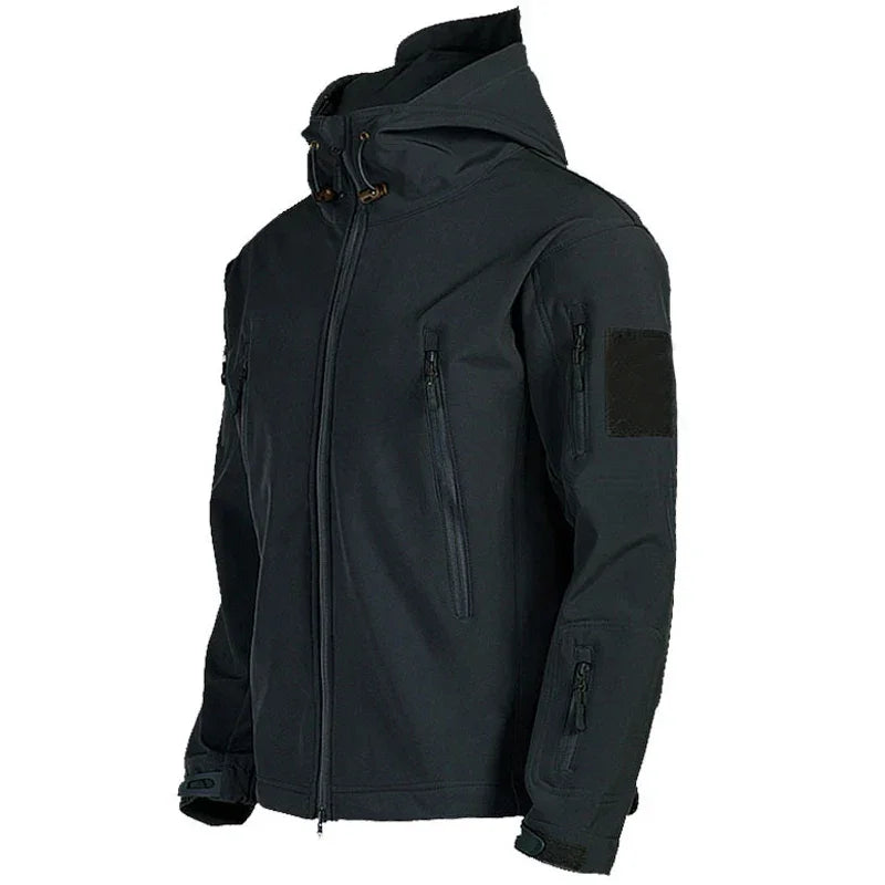 Military Shark Skin Soft Shell Jackets Men Tactical Windproof Waterproof jacket men Army Combat Jackets Mens Hooded Bomber Coats - Evallys.com