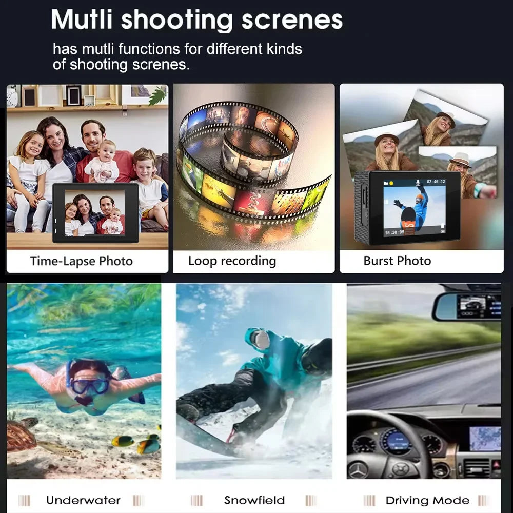 4K Action Camera A1 Ultra HD WiFi 12MP 2