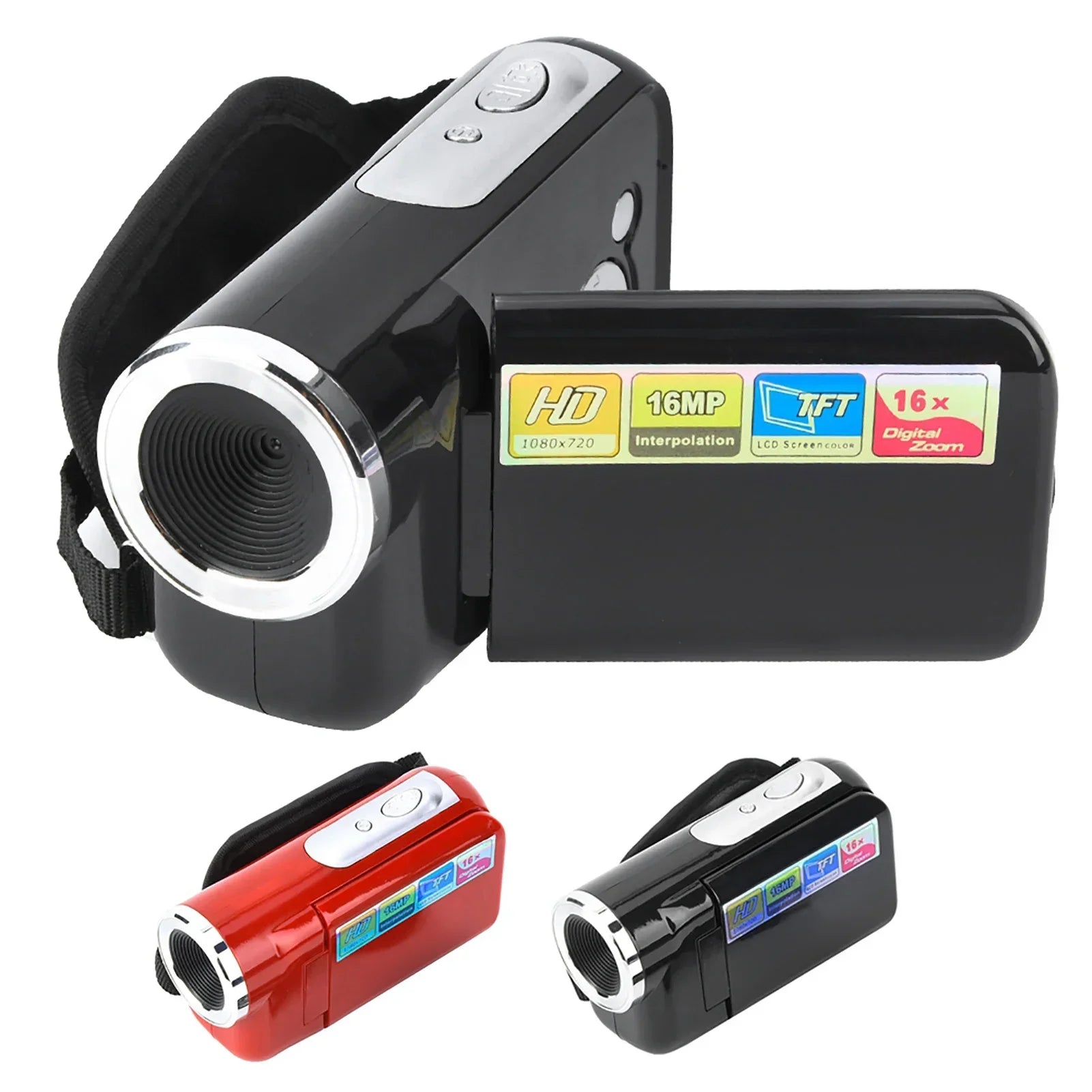 Digital Video Camera Portable Children Kids HD Digital Video Camera Camcorder with LCD Sceen Camcorder Recorder - Evallys.com