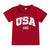 Independence Day Kids T-Shirt with USA Flag Embroidery Patriotic Short Sleeve Tee for Boys Loose Fit Summer Top - Evallys.com
