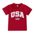 Independence Day Kids T-Shirt with USA Flag Embroidery Patriotic Short Sleeve Tee for Boys Loose Fit Summer Top - Evallys.com