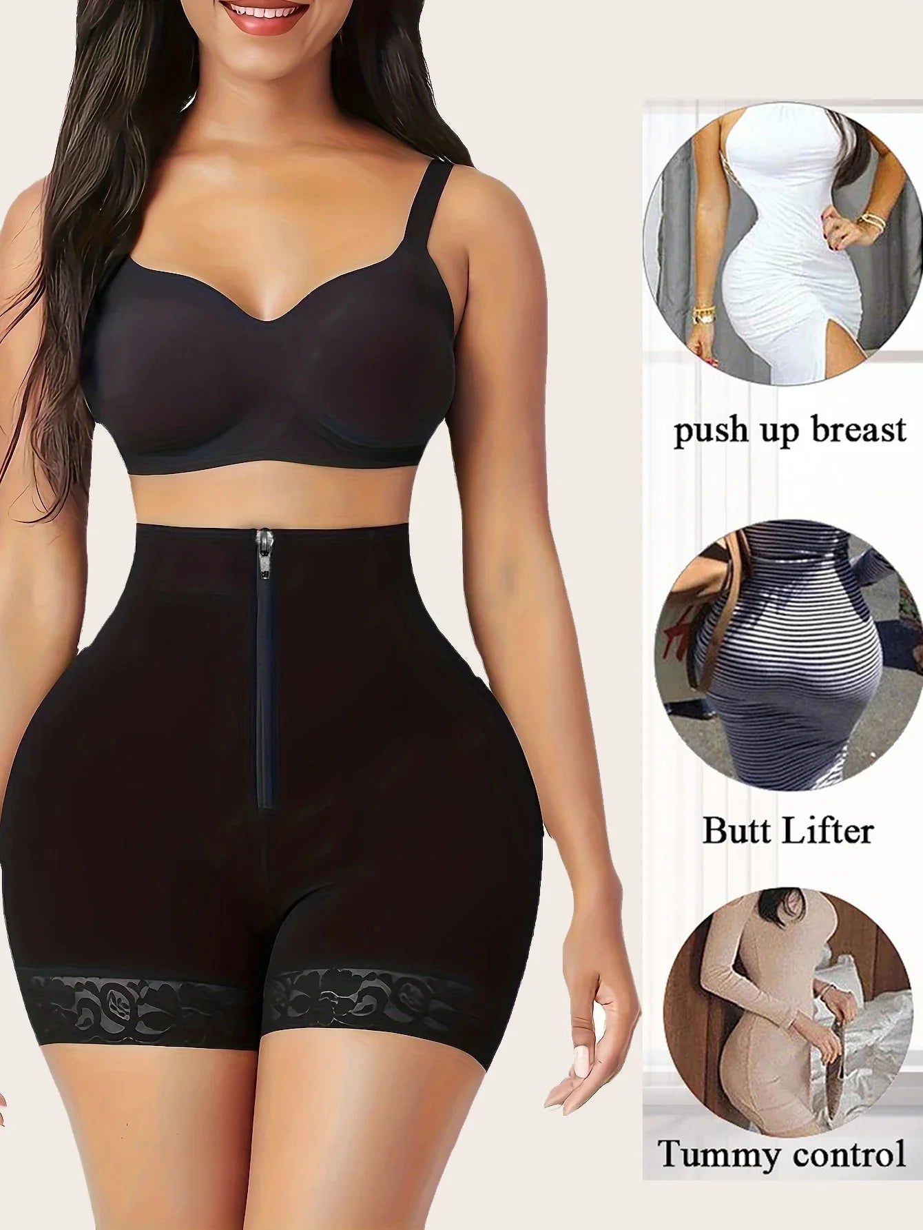 Lace Trim Sculpting Panties – Breathable Butt Lifting Shapewear - Evallys.com