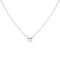 14K White Gold 1/4 Cttw Lab Grown Oval Solitaire Diamond East West 18" Pendant Necklace (G-H Color, VS2-SI1 Clarity) - Evallys.com # #