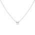 14K White Gold 1/4 Cttw Lab Grown Oval Solitaire Diamond East West 18" Pendant Necklace (G-H Color, VS2-SI1 Clarity) - Evallys.com # #