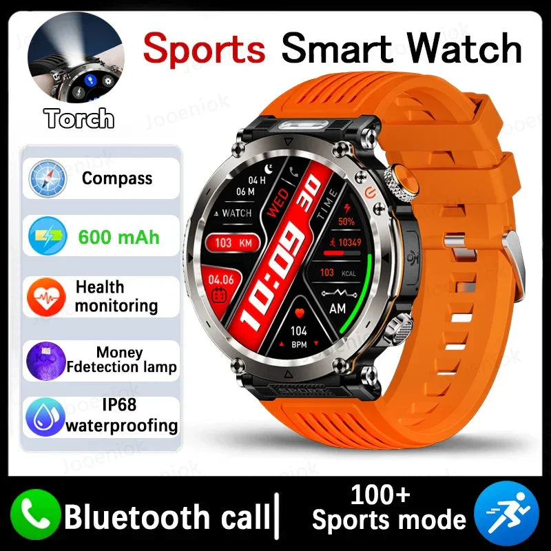 1.7-Inch Display 600mAh Large Battery Outdoor Smartwatch with Sport mode Heart Rate Bluetooth Call Smart Watch For Men 2025 NEW - Evallys.com