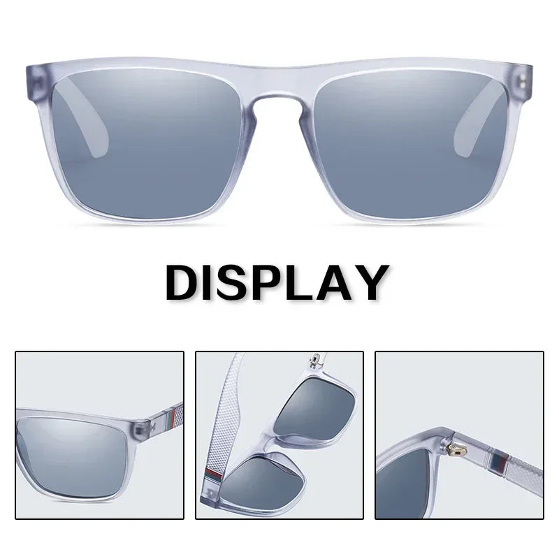 Fashion Square Vintage Polarized Sunglasses Men Women Retro Driving Fishing Sun Glasses UV400 Eyewear - Evallys.com