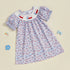 Girls Short Sleeve Crew Neck Floral Print Summer Dress Embroidered Casual Dress for Kids Cute Flower Patterned Clothing - Evallys.com
