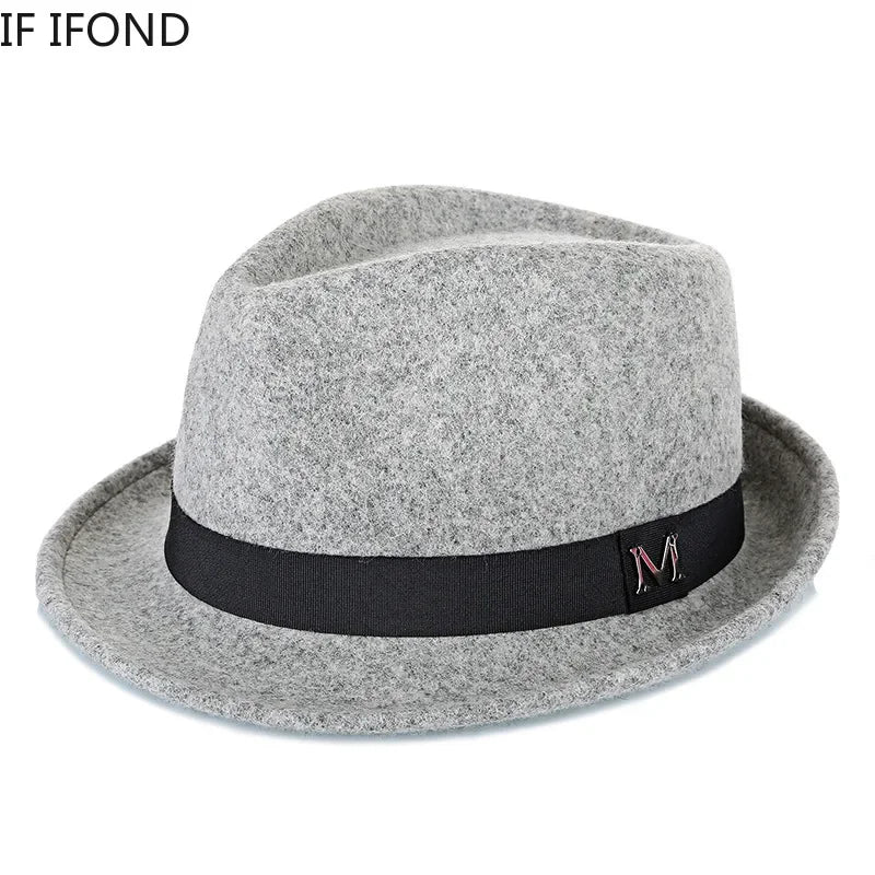 Men's Wool Fedora Hat – Winter Warm Felt Jazz Cap for Parties - Evallys.com