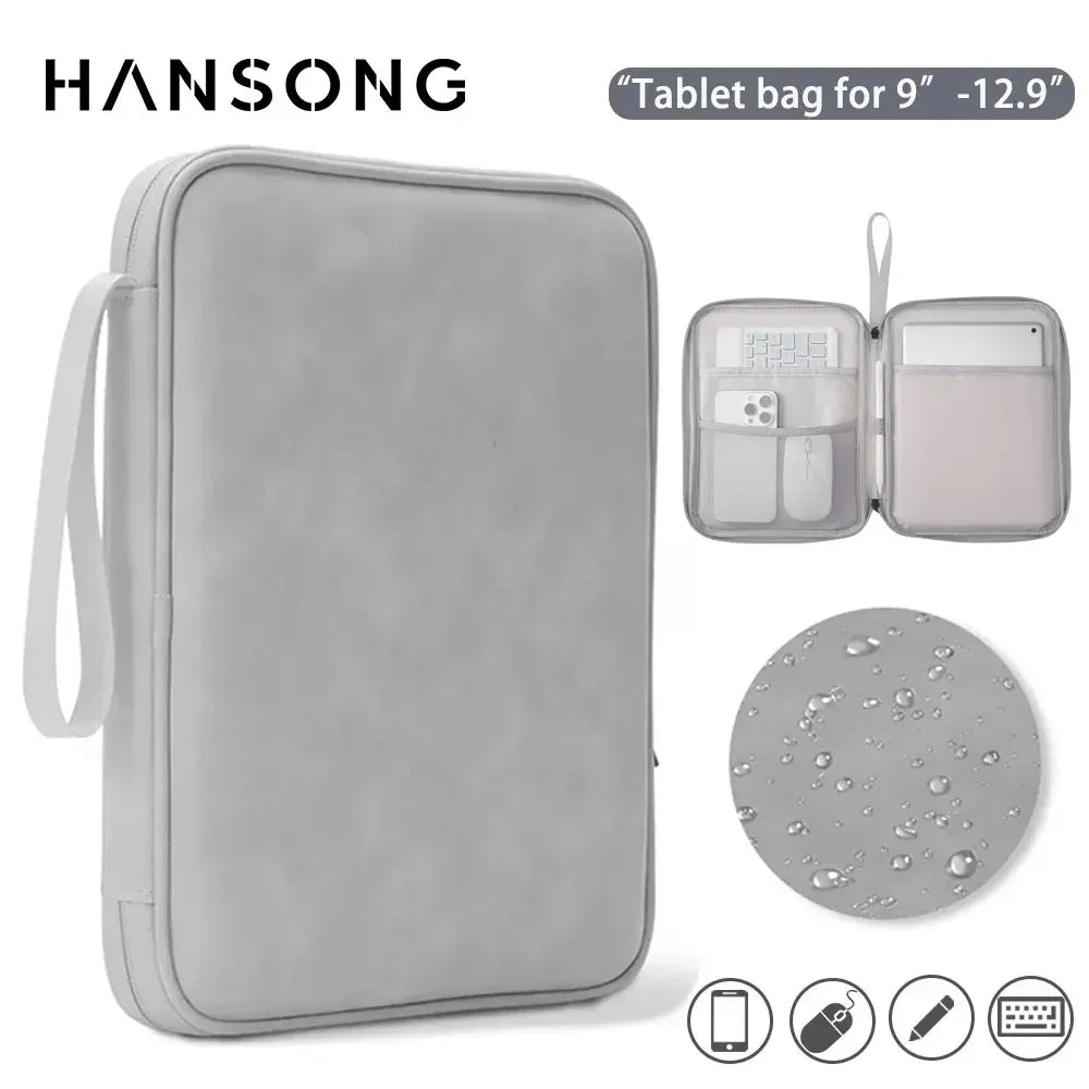 Tablet Sleeve Bag for iPad Pro 12.9 11 inch iPad 10th Air 5 4 3 10.9 10.2 inch 9th 8th 7th Generation Waterproof Zipper Pouch - Evallys.com