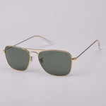 Top Quality Sunglasses Men Women Eyeglasses Goggles Eyewear Shades Fashion Square Metal Frame Glass Lenses UV400 Sun Glasses - Evallys.com