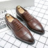 Men's Formal Shoes Red Sole Fashion Business Casual Party Banquet Daily Retro Carved Lace-up Brogue Dress Wedding Shoes Size 48 - Evallys.com