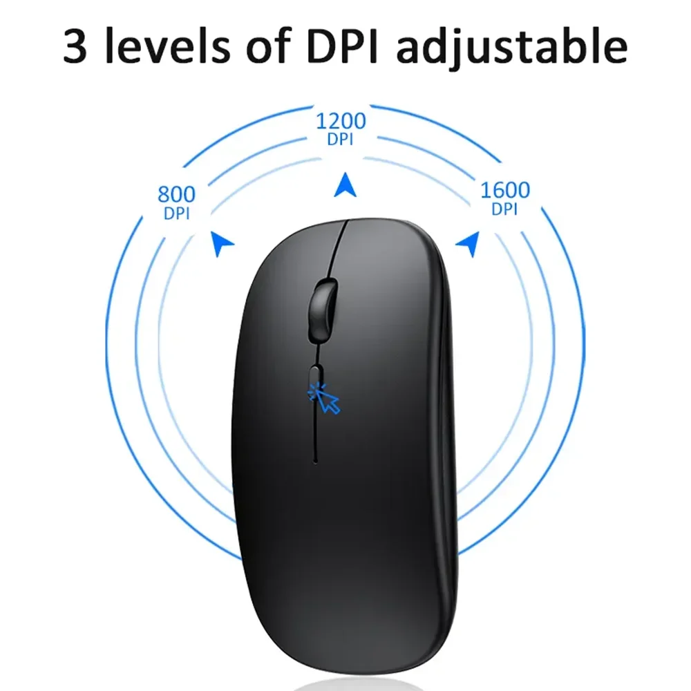 2.4Ghz Wireless Gaming Mouse Single Mode Battery Mouse With USB Receiver For PC Laptop Notebook Adjustable DPI Home&Office Mice - Evallys.com