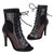 Women Mesh Sandals Breathable High Top Sandals Peep Toe Dance Shoes High Heel Summer Booties for Ballroom - Evallys.com