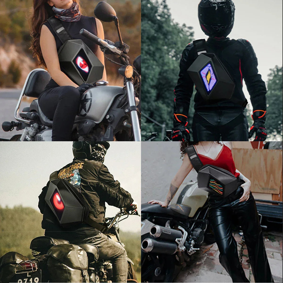 Knight Hard Shell LED Backpack – DIY Cool Style Cycling & Travel Bag - Evallys.com