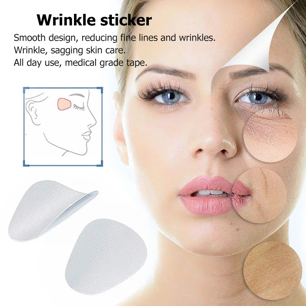 135-12pcs Thin Face Stickers EVA Anti-Wrinkle Anti-aging Patches Forehead Lift Tapes Beauty Skin Lift Up Unisex Skin Care Tool - Evallys.com