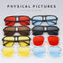SORVINO Oversized Red Square Rivets Sunglasses Fashion Women Vintage Brand Designer Men Trendy Yellow Sun Glasses Shades UV400 - Evallys.com