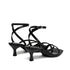 Women's Strappy Kitten Heels Square Toe Flip Flops Low Heels Ankle Strap Party Dress Thong Heeled Sandals - Evallys.com