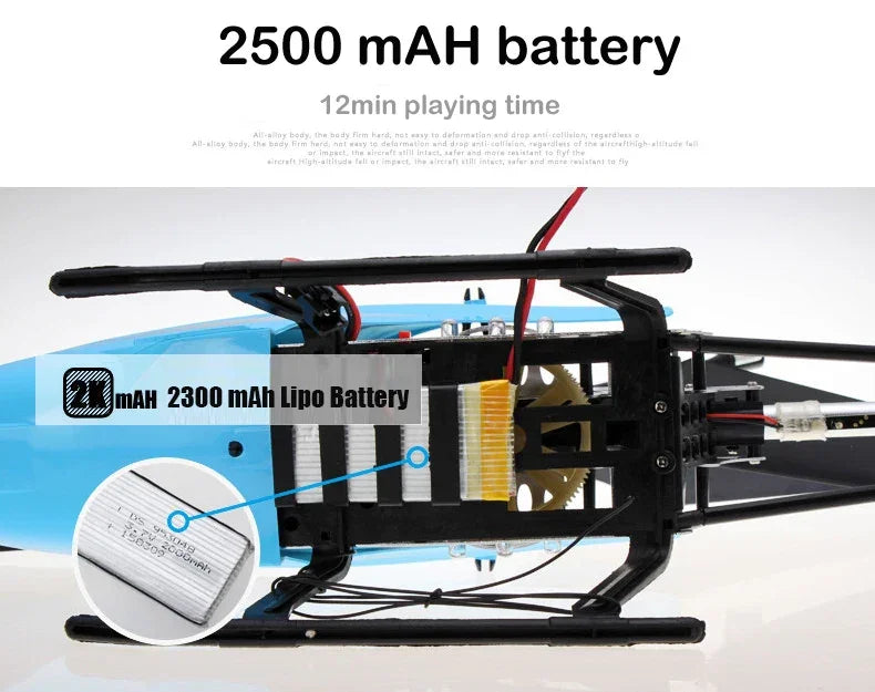 Rc Helicopter With Remote Control Extra Durable Big Plane Toy For Kids Drone Model Outdoor 3.5CH 80cm Aircraft Large Helicoptero - Evallys.com