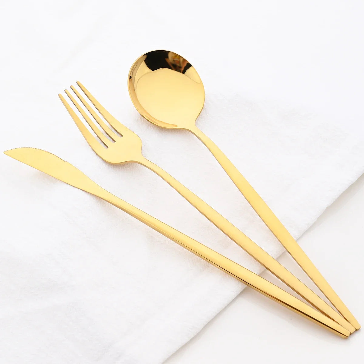 48pcs Black Gold Cutlery Set Knife Fork Coffee Spoon Dinnerware Stainless Steel Tableware Flatware Western Kitchen Silverware