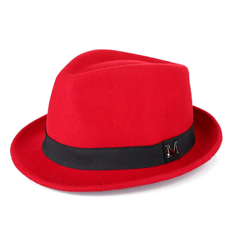 Men's Wool Fedora Hat – Winter Warm Felt Jazz Cap for Parties - Evallys.com