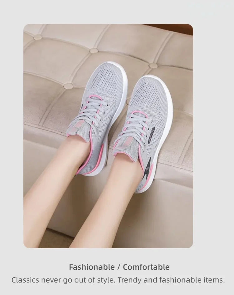 Women’s Soft Sole Sneakers – Breathable Anti-Slip Casual Running Shoes - Evallys.com