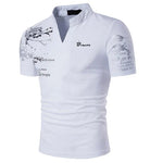 Men's Polo Shirt Golf Shirt Graphic Prints V Neck Outdoor Street Short Sleeves Print Clothing Sports Fashion Streetwear Designer - Evallys.com
