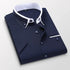 TFETTER Summer Business Shirt Men Short Sleeves Button Up Shirt Turn-down Collar Casual Shirts Mens Clothing Plus Size 5XL - Evallys.com