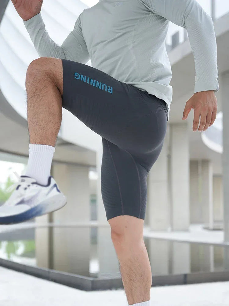 Sports Running Jogging Shorts Mens Cycling Breathable Elastic Slim Fit Shorts Summer Fashion Letter Print Men's Quick-dry Shorts - Evallys.com