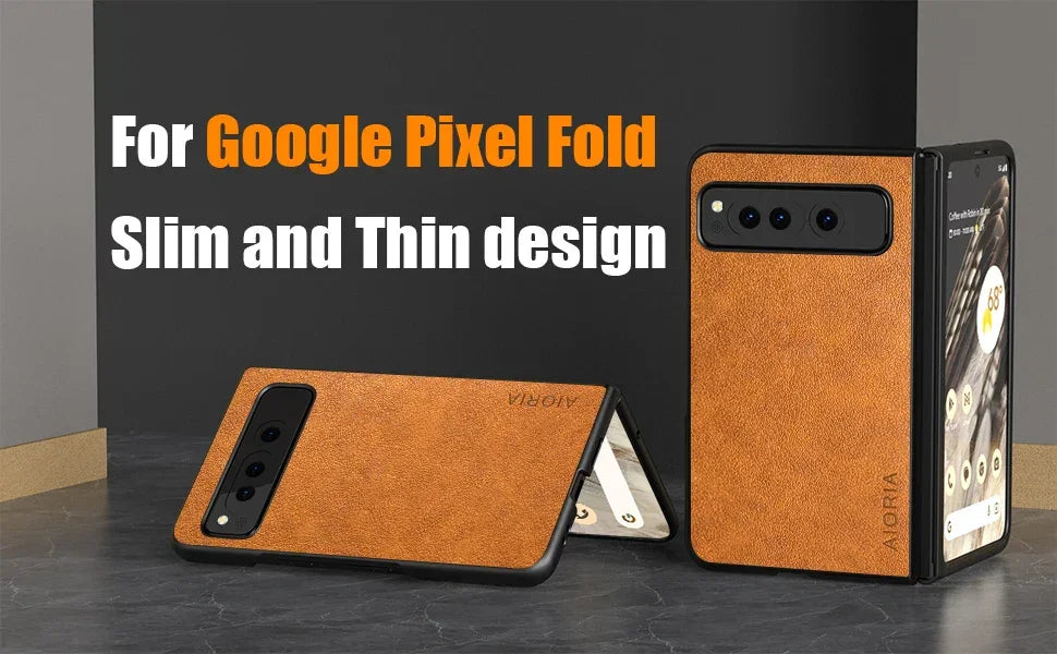 PU Leather Case for Google Pixel Fold 5G simply Business style Hard PC with PU 2in1 material - Evallys.com