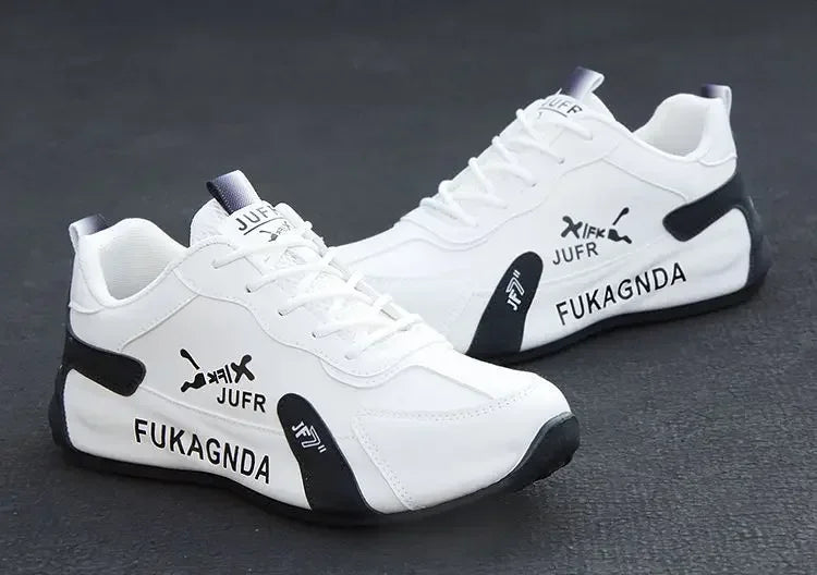 Men's PU Leather Waterproof Sneakers Casual Sports Shoes Men Lightweight Breathable Flat Non-slip Tenis Shoes Zapatillas Hombre - Evallys.com