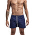 Mens Swim Trunks with Mesh Lining Side Pockets Solid Beach Shorts Quick Dry Lightweight Drawstring Board Shorts Summer Swimwear - Evallys.com