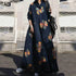 Vintage Cotton Linen Shirt Dress Women’s Autumn Long Maxi Robe - Evallys.com