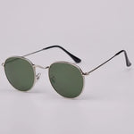 Fashion Sunglasses Men Women Eyeglasses Goggles Eyewear Shades Top Quality Round Metal Glass Lenses UV400 Sun Glasses - Evallys.com