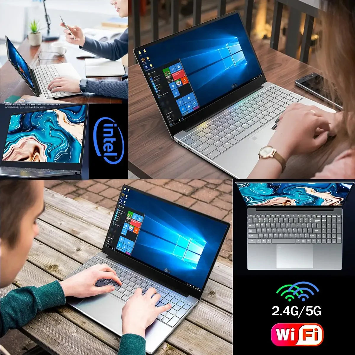 Big discount Notebook Windows 10 11 Ram 16GB Rom 256GB 512GB 1TB 2TB SSD Computer 2.4G/5.0G Wifi Bluetooth Intel N5095 Laptop - Evallys.com