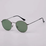 Fashion Sunglasses Men Women Eyeglasses Goggles Eyewear Shades Top Quality Round Metal Glass Lenses UV400 Sun Glasses - Evallys.com