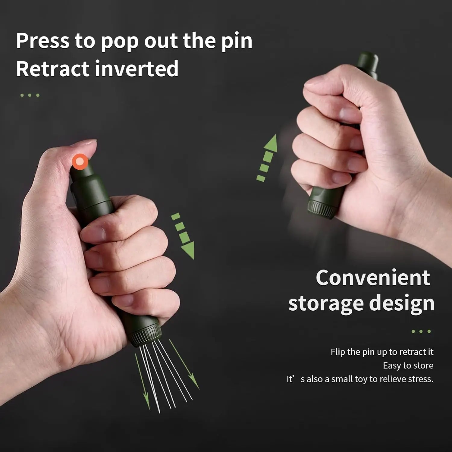 Retractable WDT Espresso Tool  Stirrer Stainless Steel Needles Barista Coffee Distributor Black Espresso Maker Tools