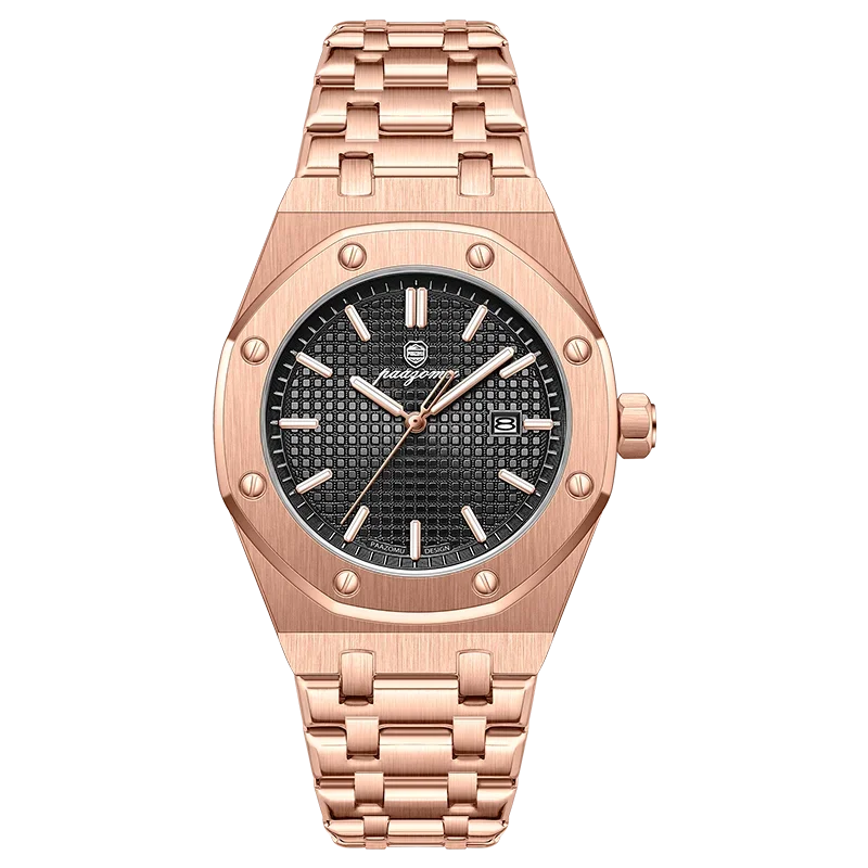 PENGAGAR Square Luxury Men Wristwatch Waterproof Luminous Date Stainless Steel Male Clock Business Sports Quartz Watches For Men - Evallys.com